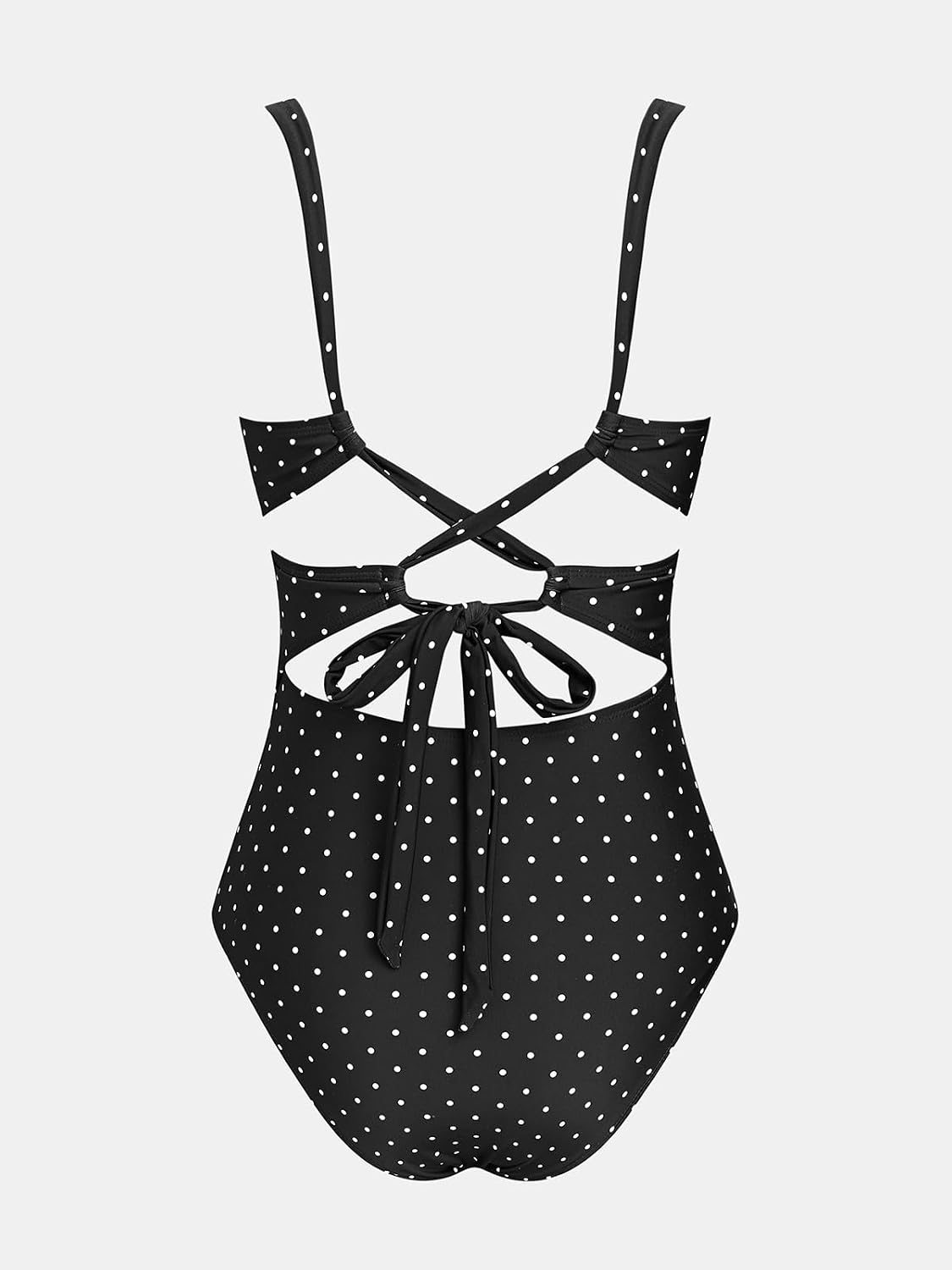 Thumbnail 6 de Costume da bagno intero da donna con scollo quadrato e controllo pancia, incrociato con laccetto