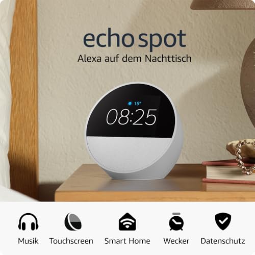 Thumbnail 7 de Amazon Echo Spot (neuste Generation) – Smarter Wecker mit Alexa in Weiß