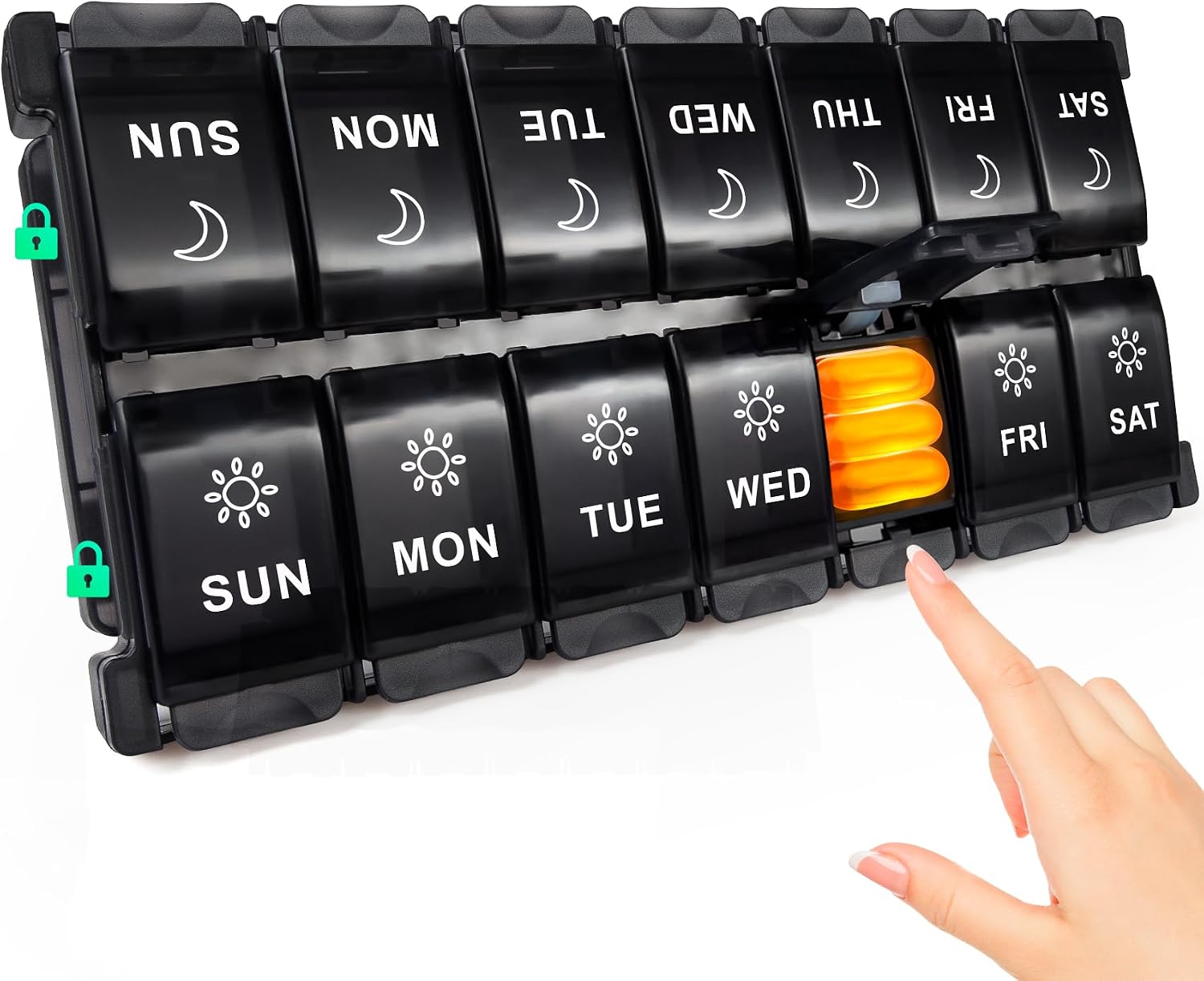 Thumbnail 5 de XL Large Weekly Pill Organiser 14 Day