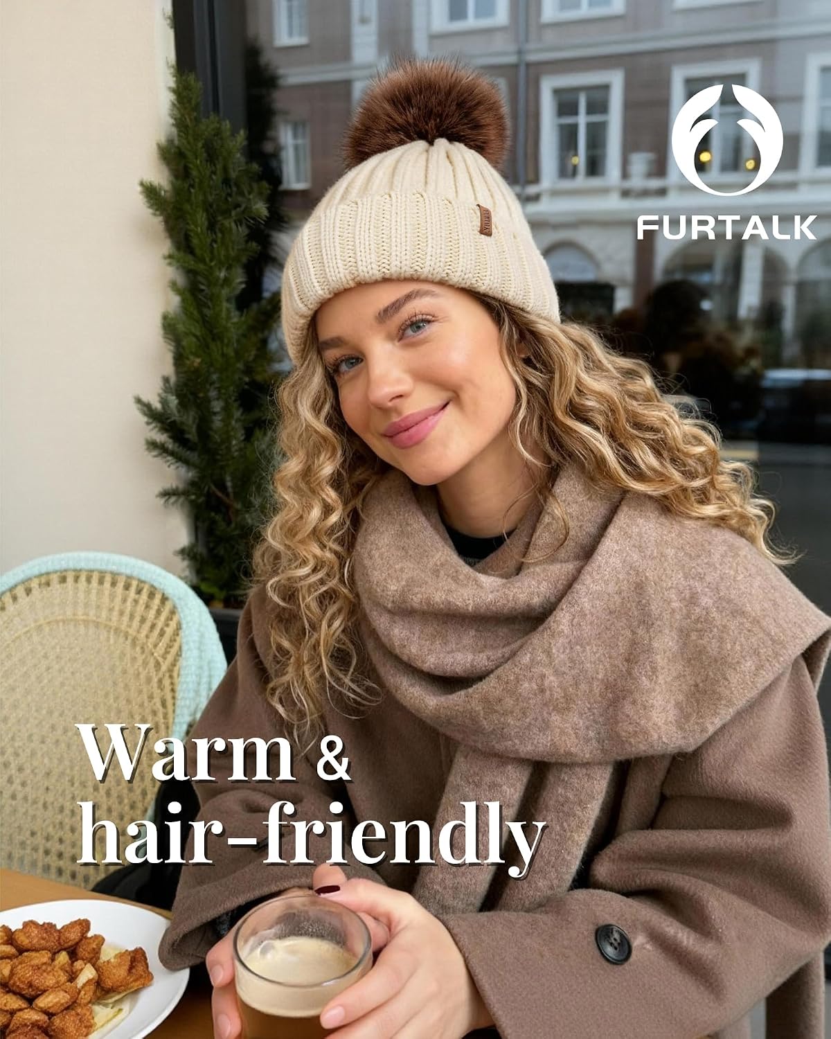 Detalle de FURTALK Satin Lined Beanie