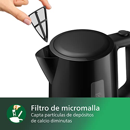 Detalle 2 de PHILIPS 3000: Hervidor de agua eléctrico 1,7 L, ebullición rápida, negro