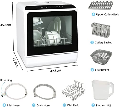 Thumbnail 6 de eklipt Table Top Dishwasher, Mini Countertop Dishwasher with 5L Tank