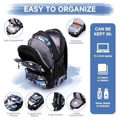 Detalle de Amythe Zaino 40L per Ragazzi – Nero, Grande e Versatile
