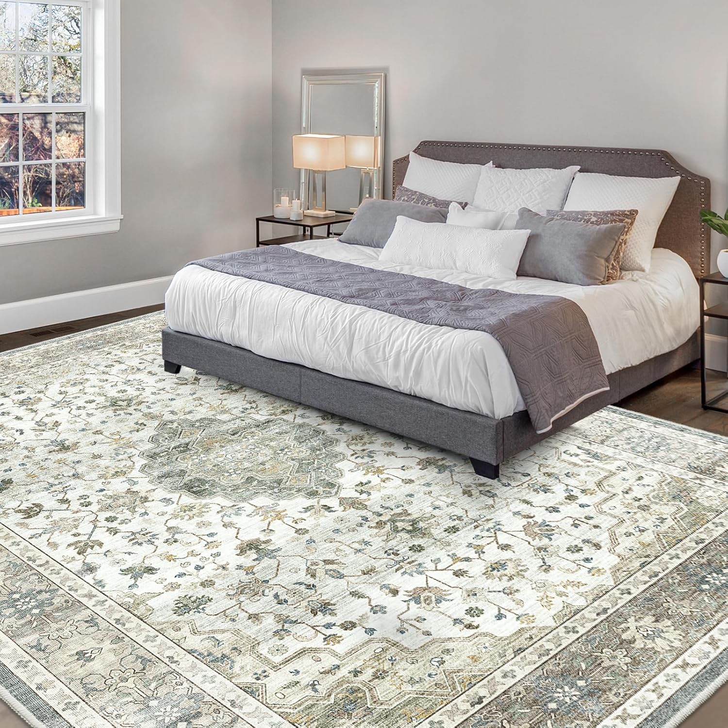 Thumbnail 6 de HOMFINE Alfombra Vintage Grande Lavable Antideslizante 🏡 200x300cm