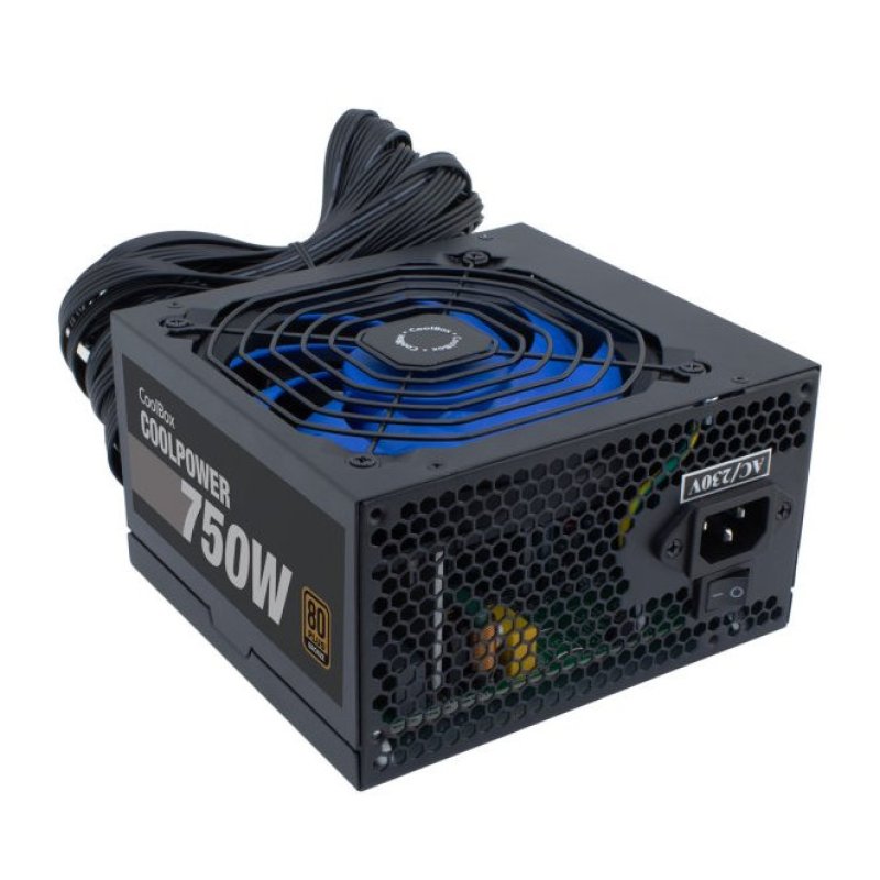 Detalle de Coolbox CoolPower 750W Bronze: eficiencia 88% y silent power para tu PC