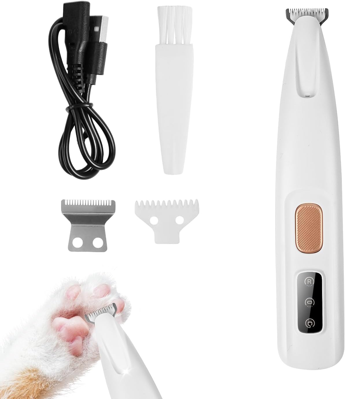 Detalle de PawTrim Pro Haustiertrimmer kabellos ⛑️✂️🐶🐱