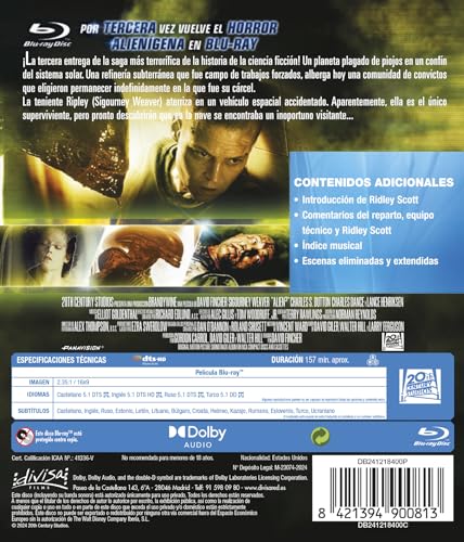 Detalle 2 de Alien 3 (1992) – Blu-ray de David Fincher | Divisa Films