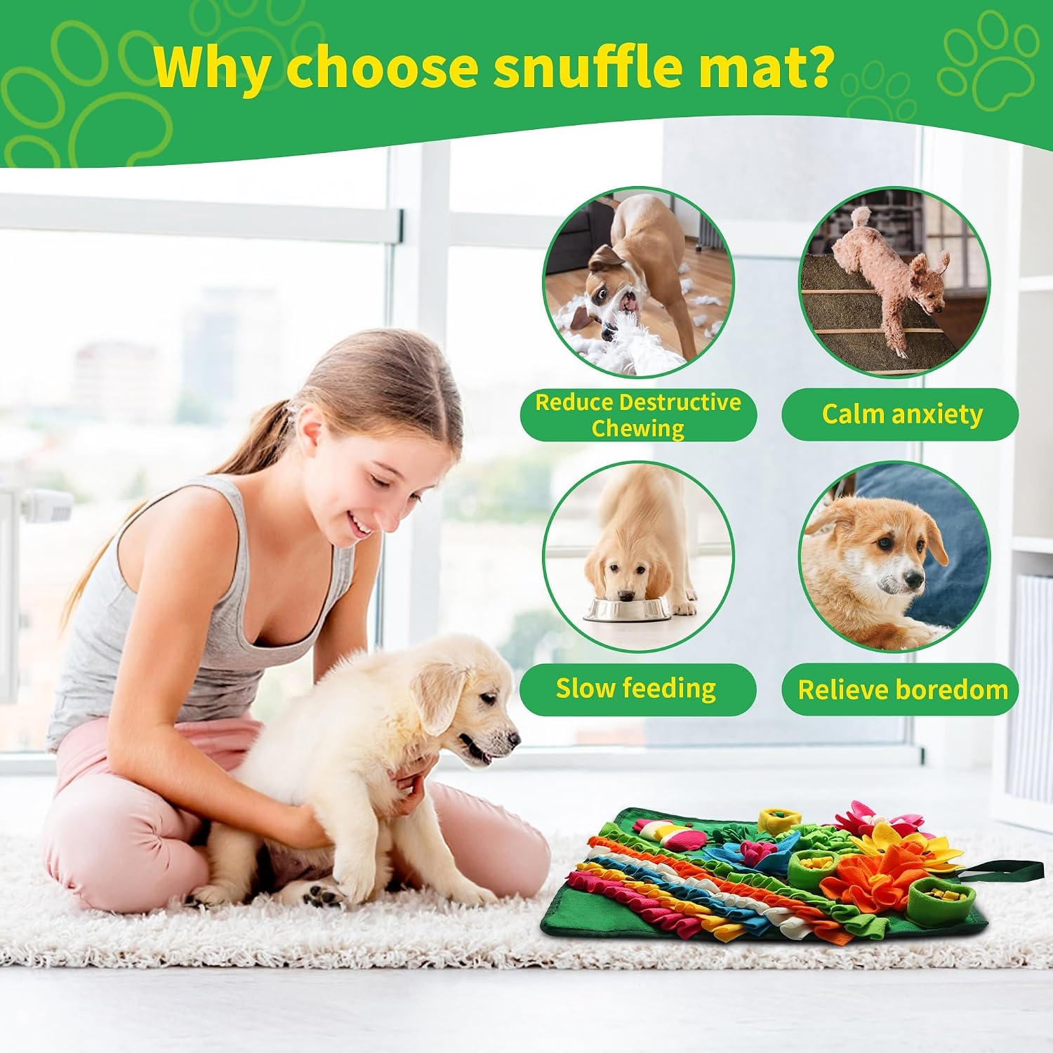 Detalle 2 de Banlangen Snuffle Mat for Dogs 19.69-inch