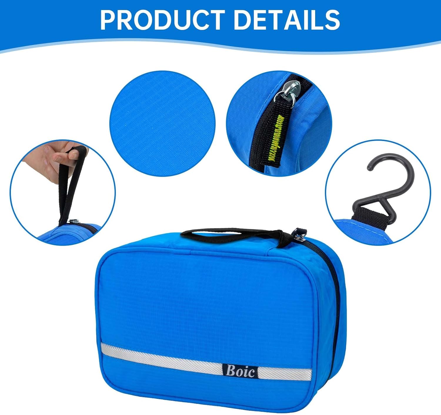 Thumbnail 1 de Boic Hanging Toiletry Bag – Foldable, Large-Capacity, Waterproof Travel Organizer