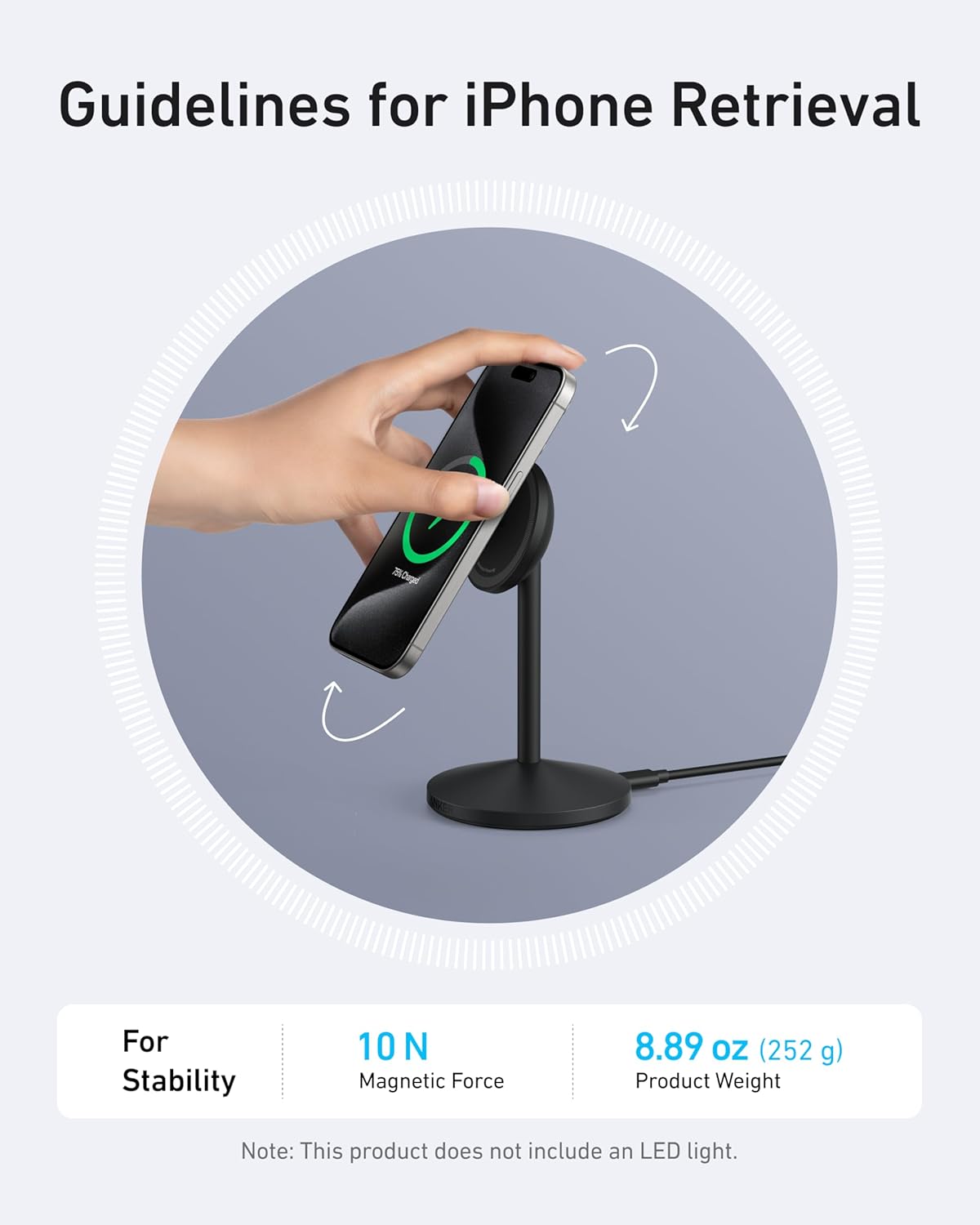 Thumbnail 6 de Anker MagGo 15W MagSafe Wireless Charger Stand