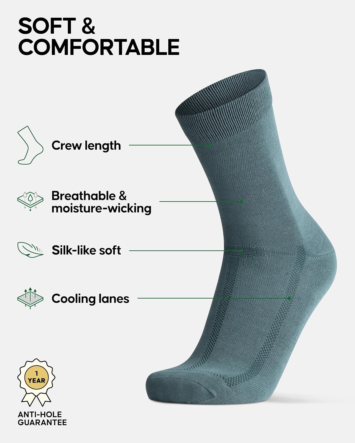 Detalle 2 de Danish Endurance Bamboo socks 80% viscose