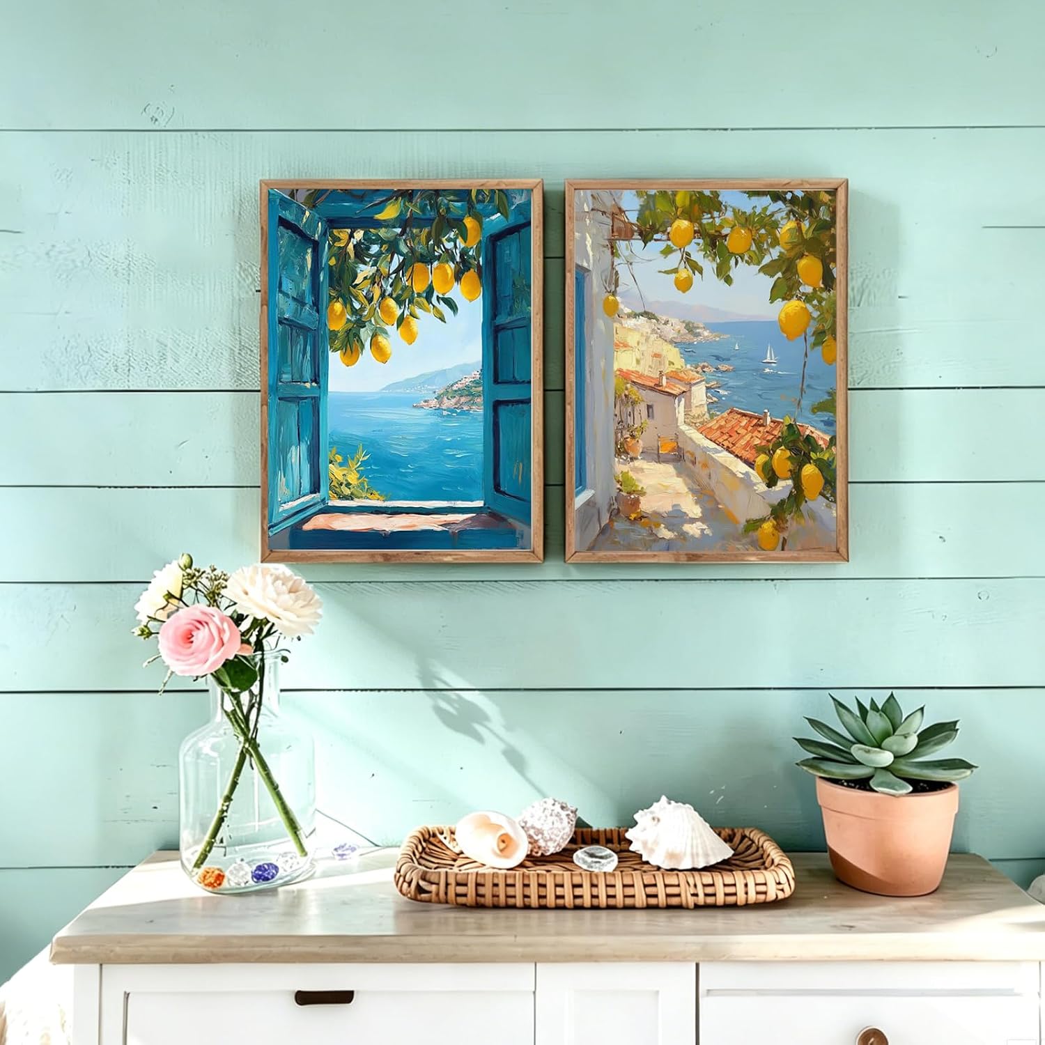Thumbnail 2 de Yveszomi 2 Pack Paint by Numbers for Adults with Frame: Lemons