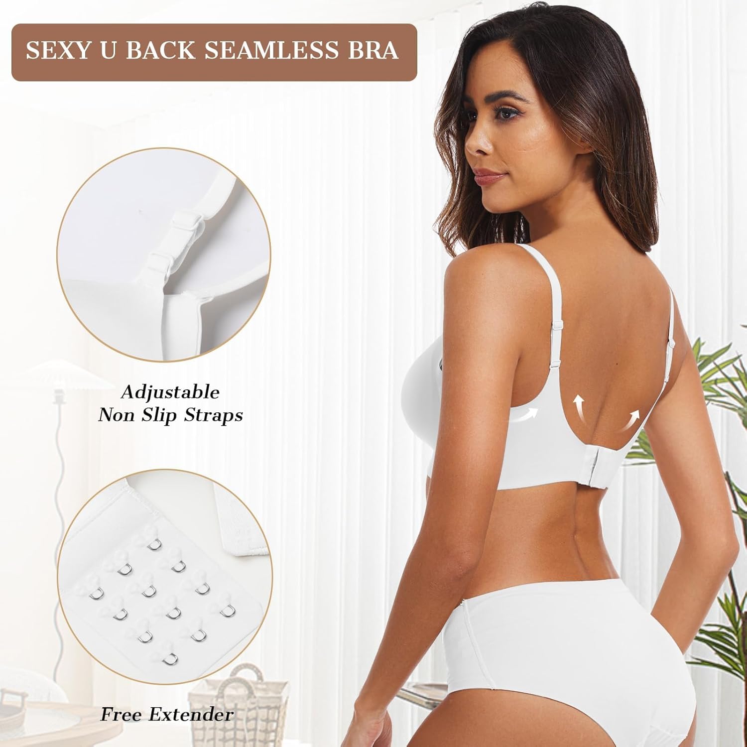 Thumbnail 2 de OEAK Women’s Wireless Jelly Bra (No Underwire) — Seamless Push-Up Lift T-Shirt Bralette