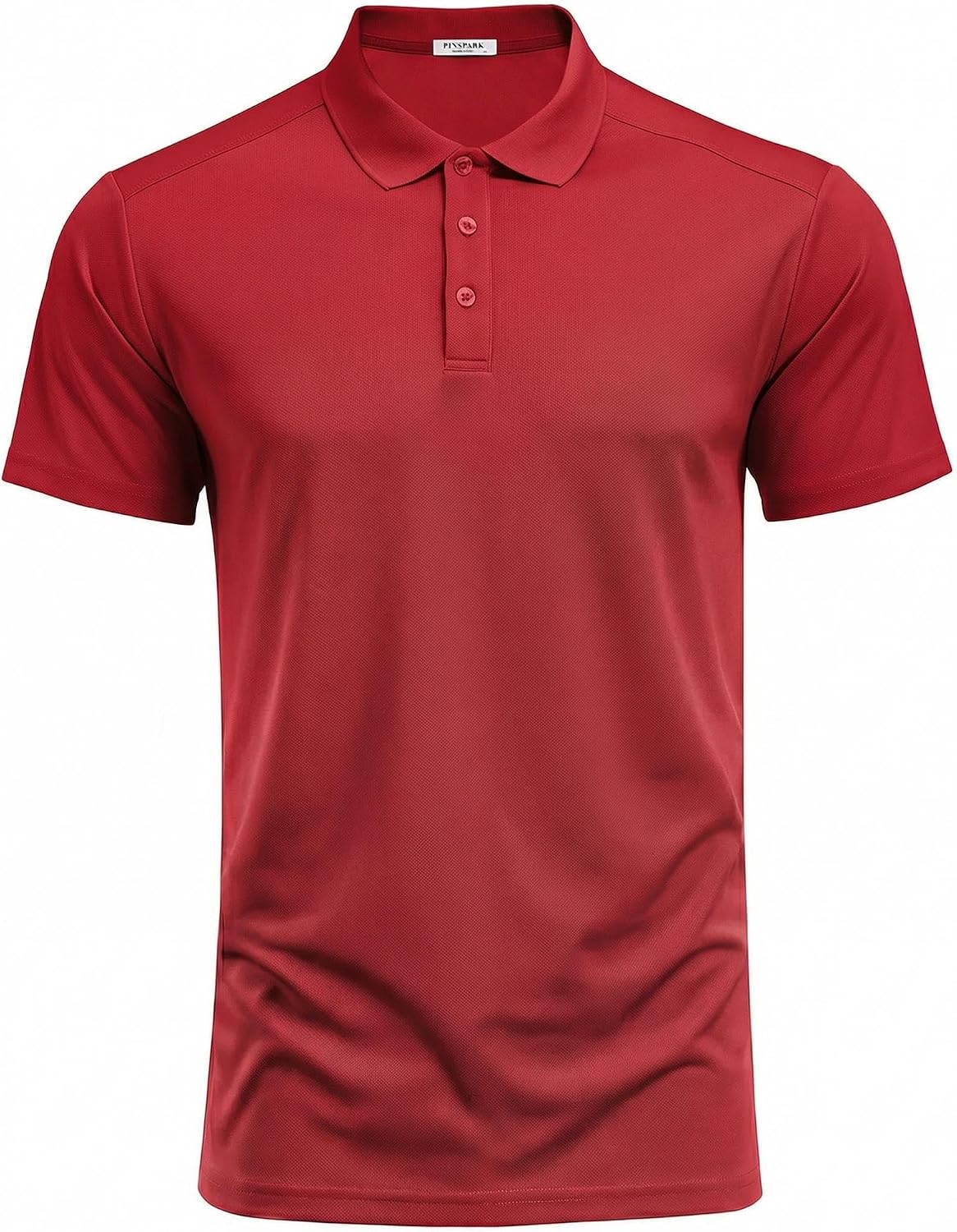 Detalle de PINSPARK Men's Golf Polo Shirts: Moisture-Wicking Quick-Dry Slim Fit