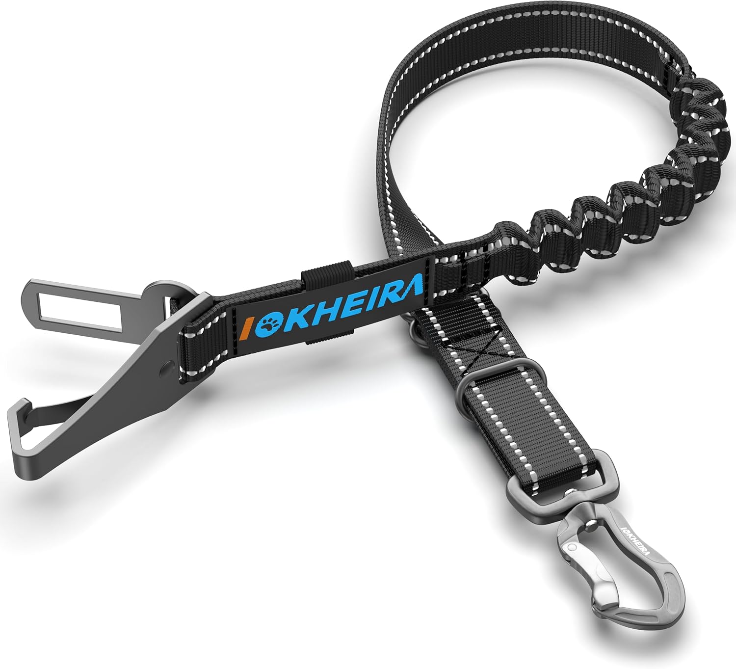 Thumbnail 6 de IOKHEIRA Hunde-Sicherheitsgurt mit einstellbarer Länge (50–80 cm), Universalstecker und Verriegelungsstange