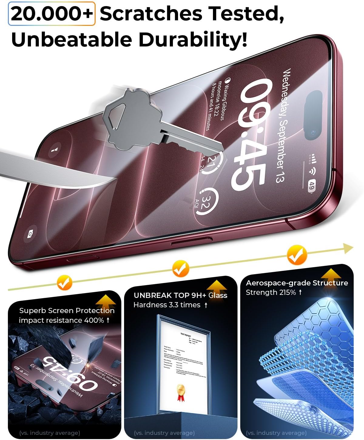 Thumbnail 6 de MRGLAS Privacy Screen Protector 6.9-inch