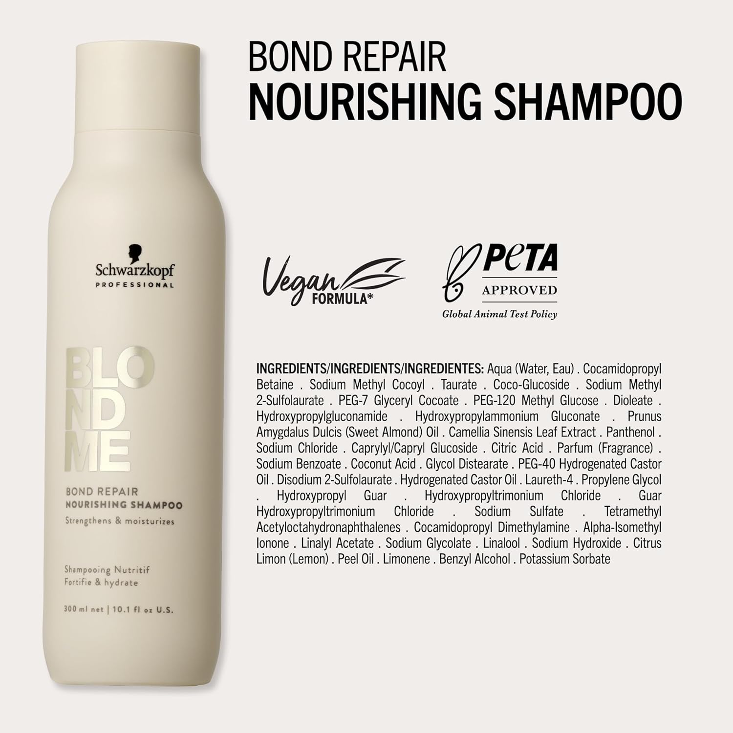 Thumbnail 5 de Schwarzkopf Professional BLONDME Bond Repair Nourishing Shampoo con olio di mandorla e tè bianco
