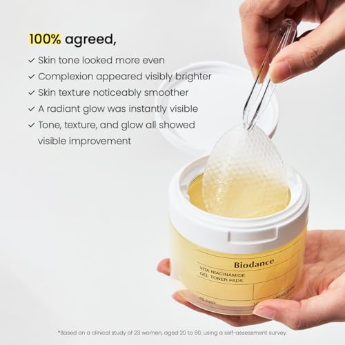 Detalle de Biodance Vita Niacinamide Gel Toner Pads – Discos tónicos con vitamina C para manchas y tono uniforme (60 U, 140 g)