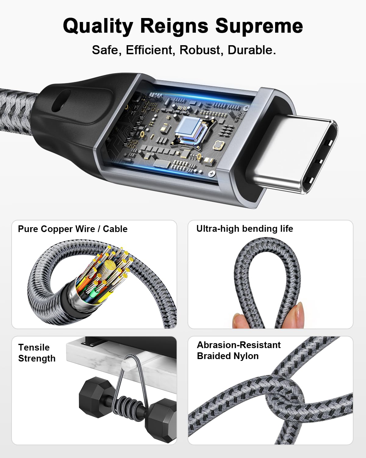 Thumbnail 5 de ULT-WIIQ 1.65ft USB C cable 🔌