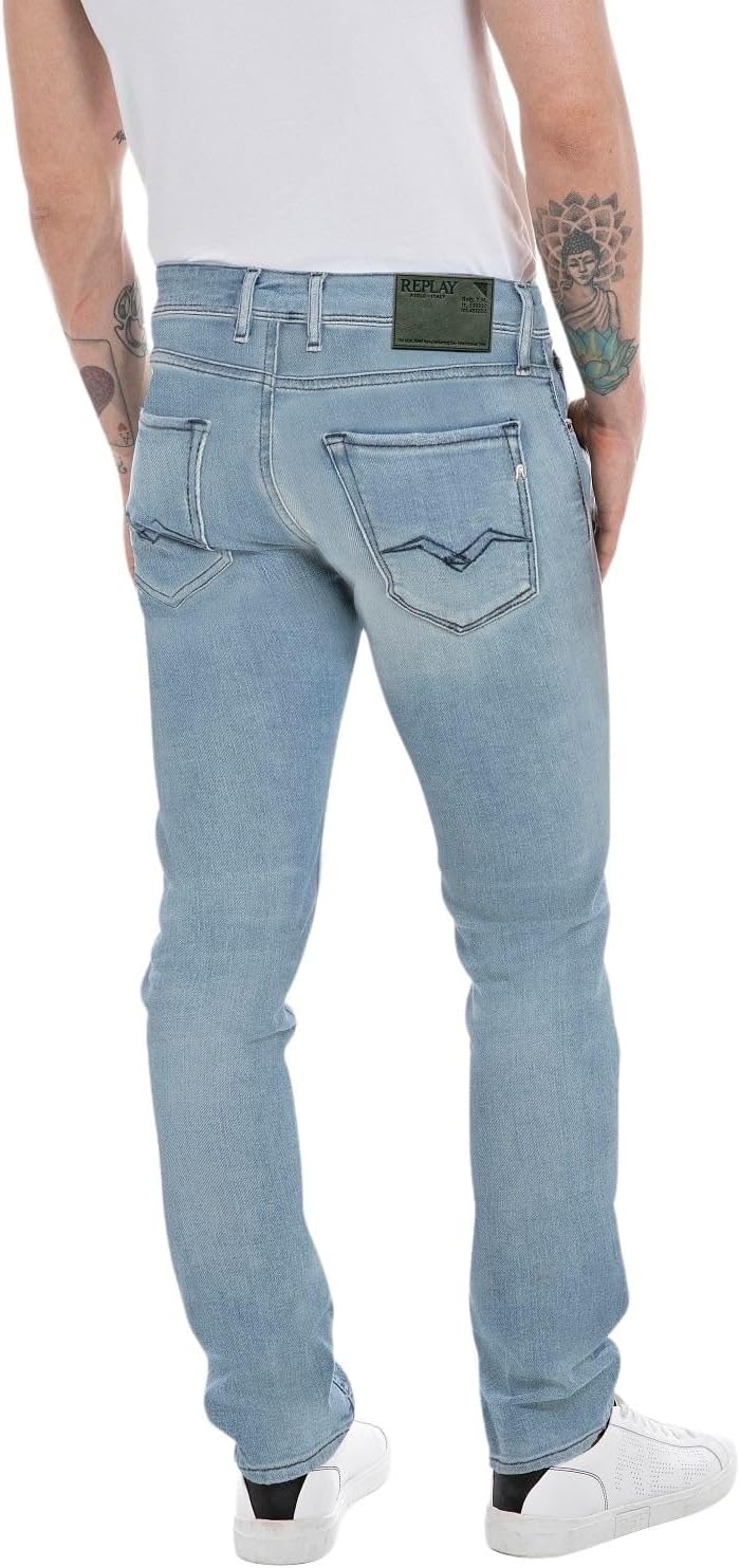 Detalle 2 de Replay Grover Straight-Fit Jeans mit Comfort Stretch – zeitloser Alltagsbegleiter