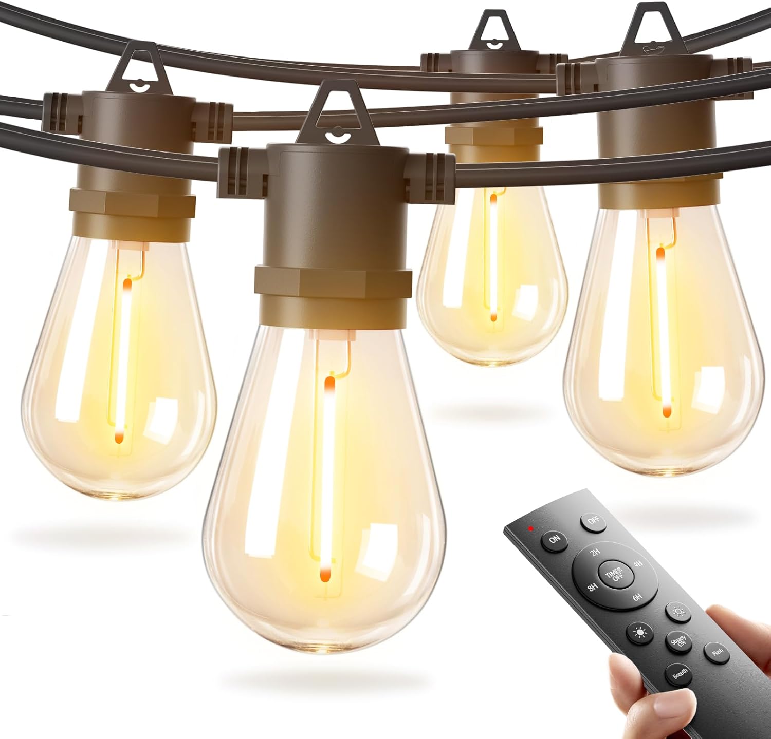 Thumbnail 6 de addlon 100FT LED Outdoor String Lights, Remote, 2700K Warm White