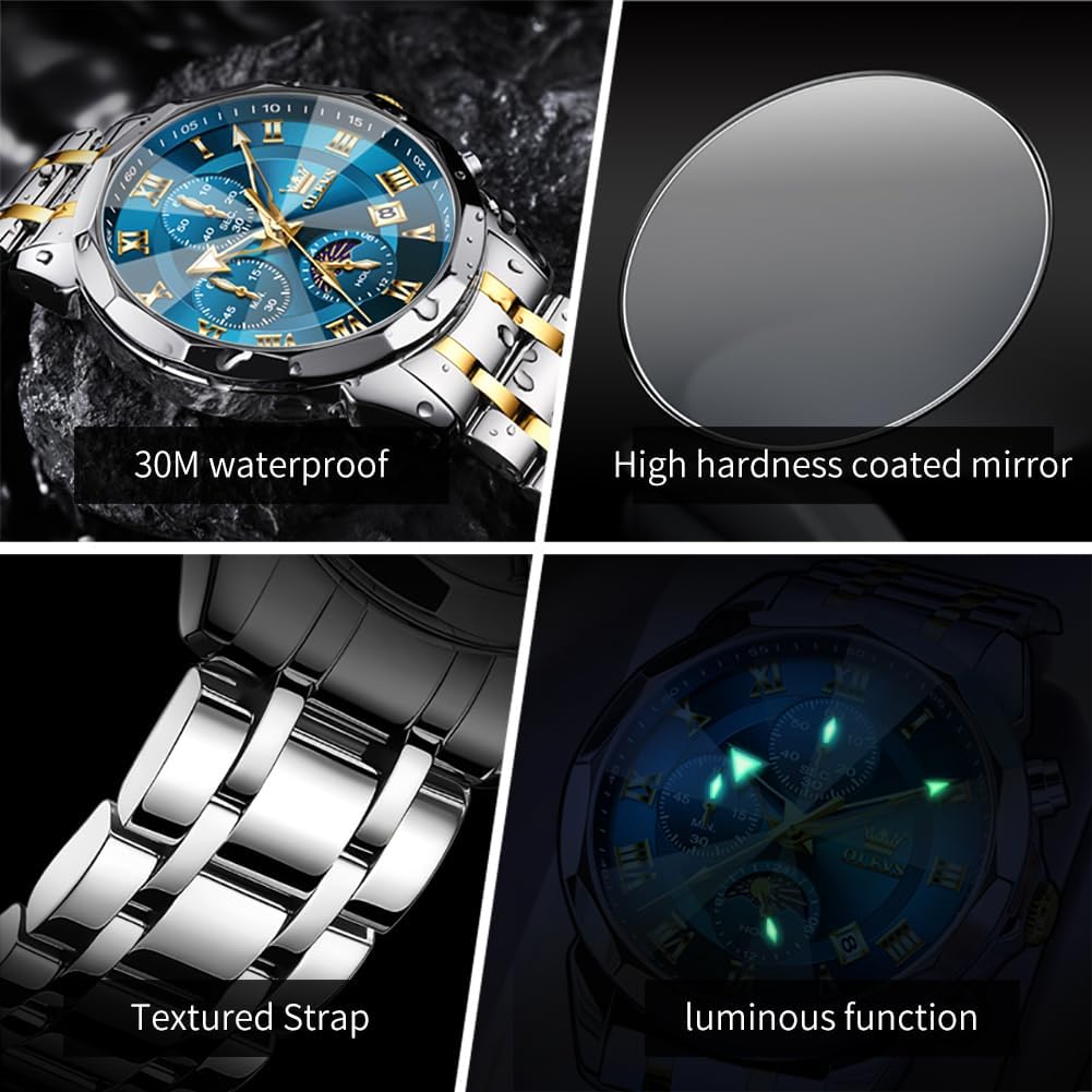 Thumbnail 5 de OLEVS Quarz Herrenchronograph 3 ATM