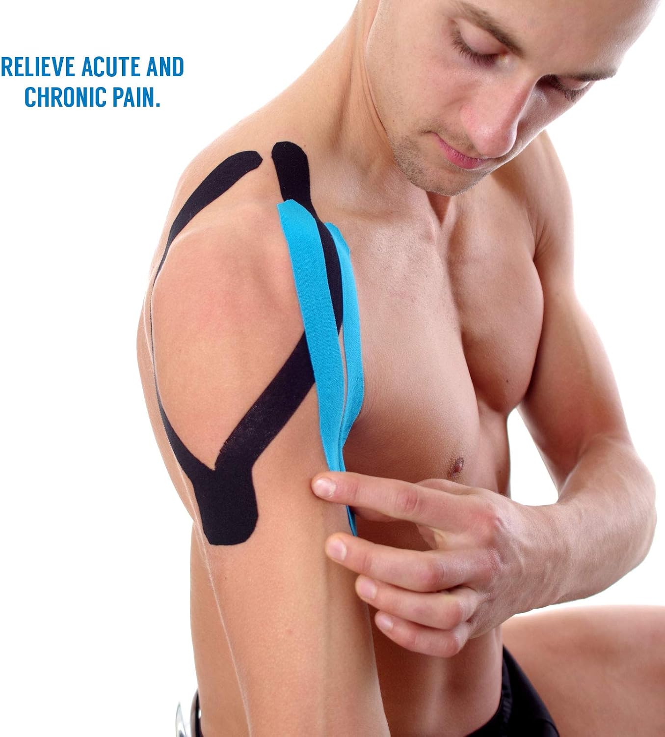Detalle de Proworks Kinesiology Tape 5m roll for muscle support, exercise & injury recovery (white)