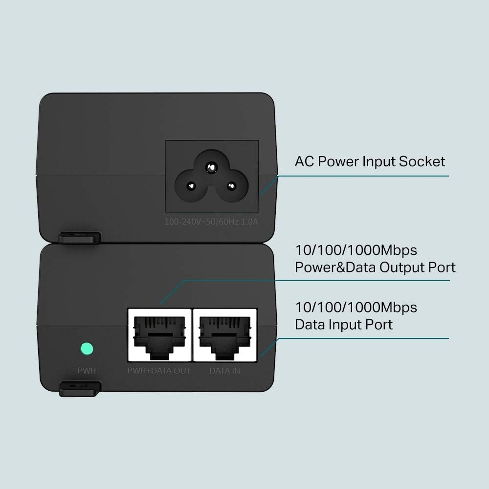 Thumbnail 1 de TP-Link TL-POE160S: PoE+ Injector 30W, 2 porte Gigabit RJ45, alimentazione e dati su un solo cavo