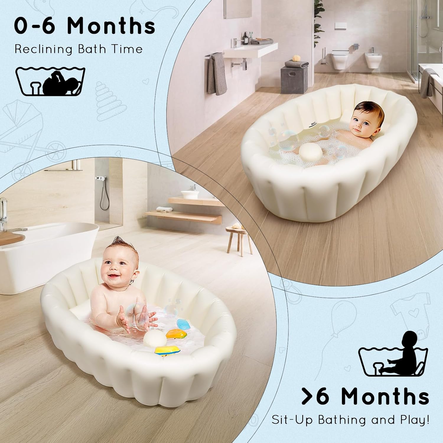 Thumbnail 3 de Inflatable baby bath 0 to 12 months