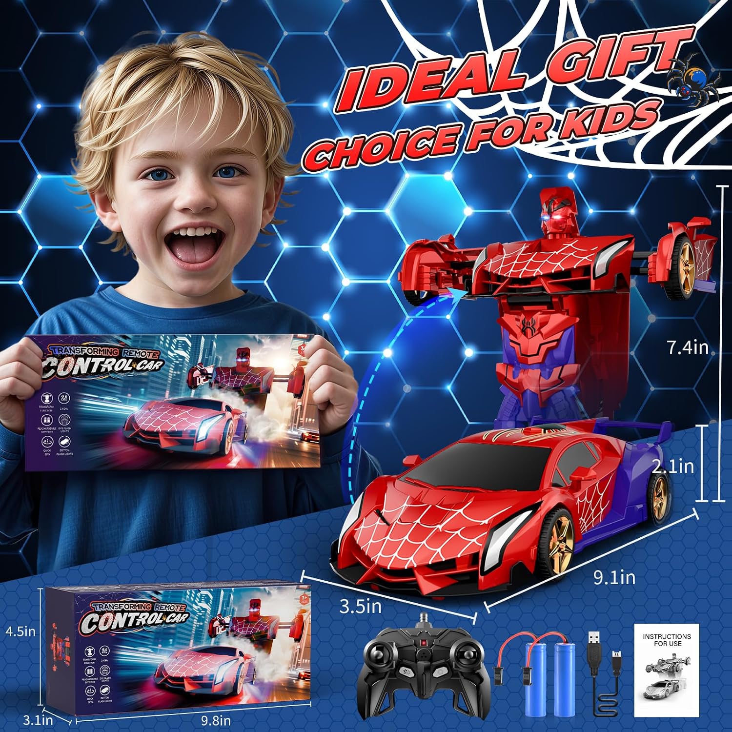 Thumbnail 6 de Spider Transform RC Car 2.4 GHz Remote Control