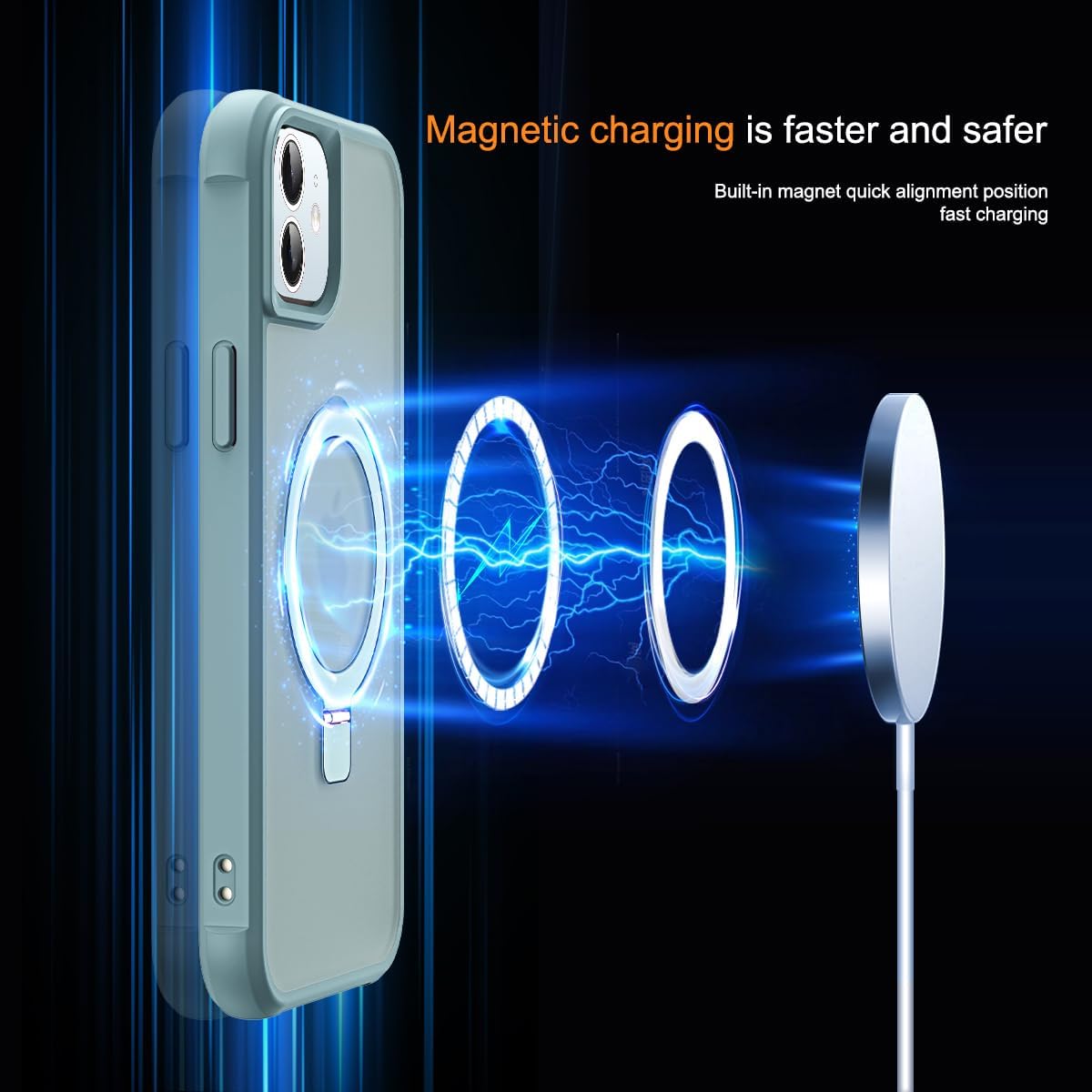Thumbnail 2 de SKYLMW LMW-LD-YFCXZJ-11-BU iPhone 11 Case with MagSafe Ring Stand