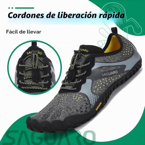 Thumbnail 4 de SAGUARO Zapatillas Barefoot Minimalistas para Hombre y Mujer – Modelo Negro 39 EU