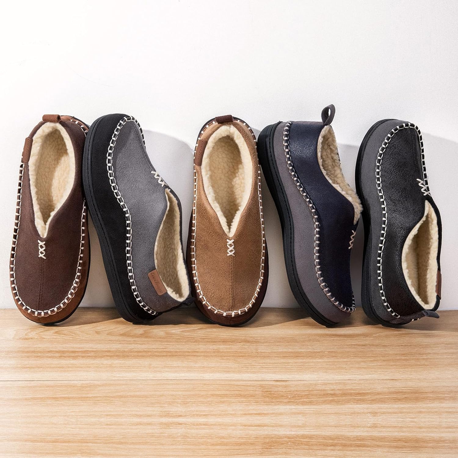 Thumbnail 6 de EverFoams Men's Micro Suede Memory Foam Slippers