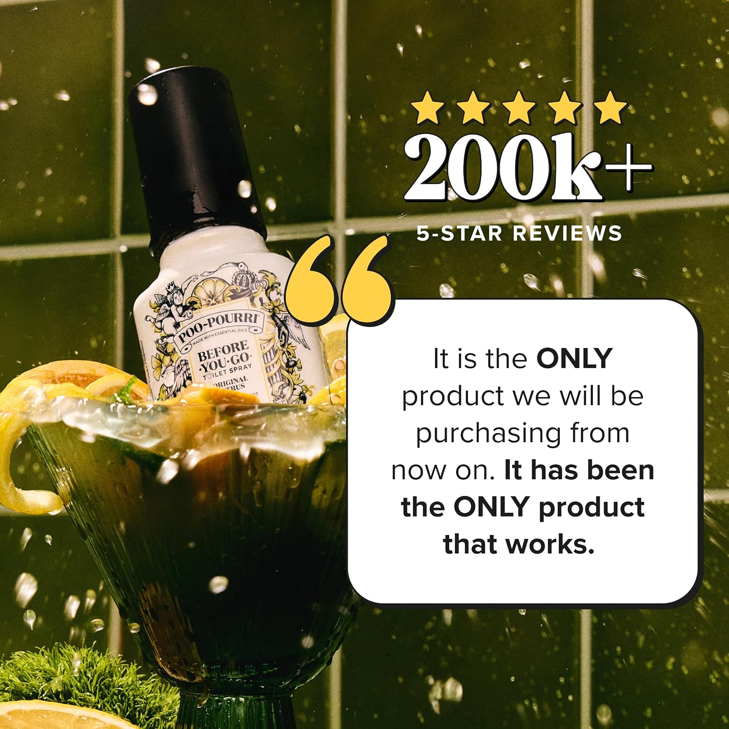 Detalle de Poo-Pourri Before-You-Go Toilet Spray, Original Citrus (2 Fl Oz) – 100 Uses, TSA-Approved