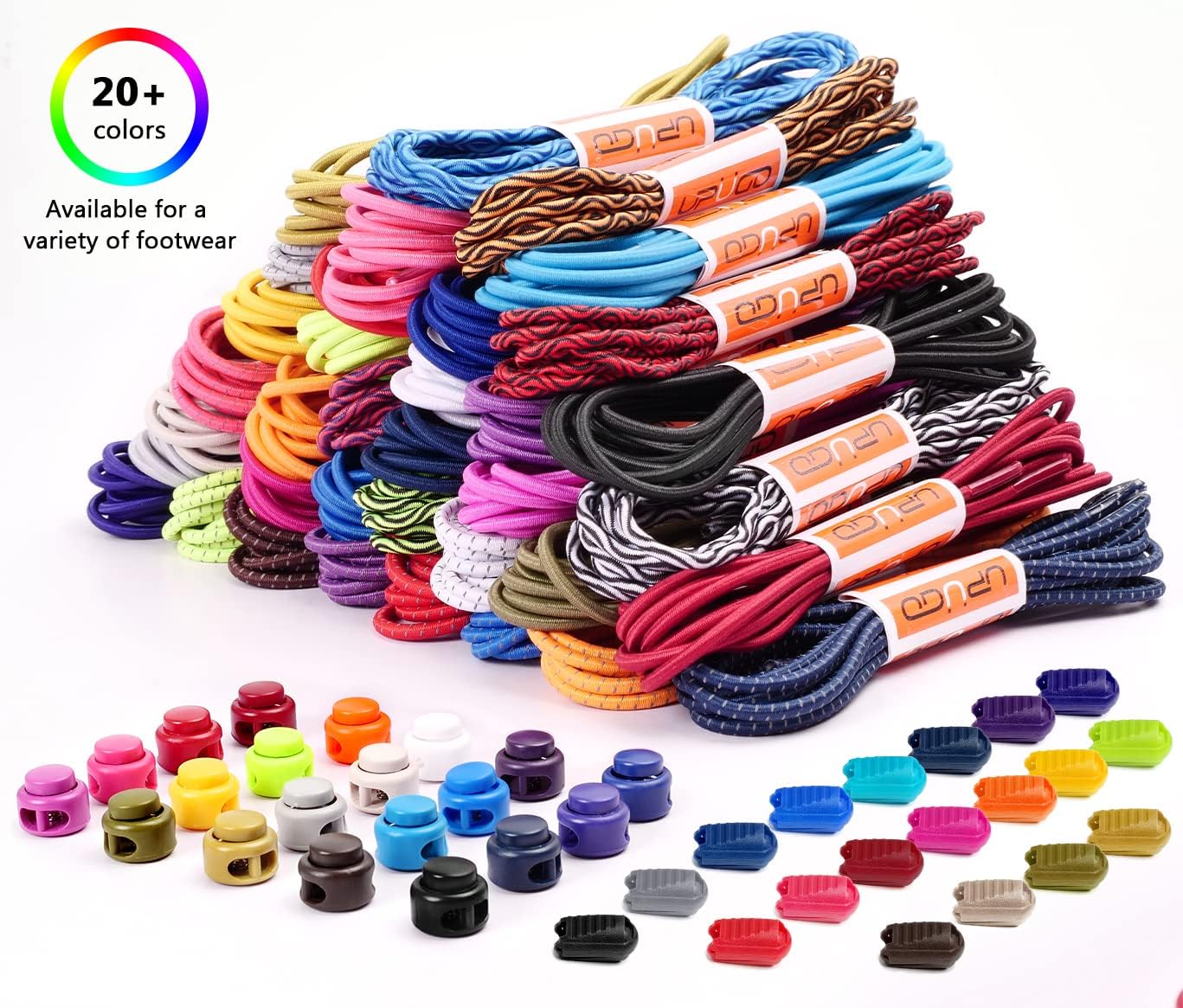 Thumbnail 6 de Lacets Sans Laçage élastiques à taille unique pour adultes (Noir) – lacets réglables sans faire de nœud
