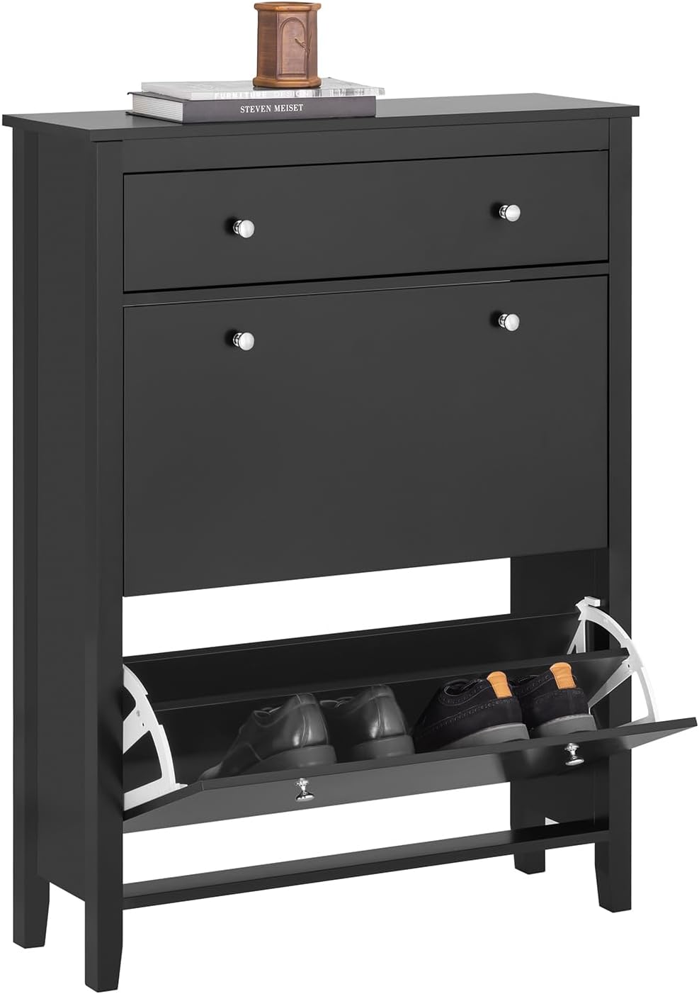 Detalle de SoBuy FSR89-SCH meuble à chaussures 80x25x108 cm