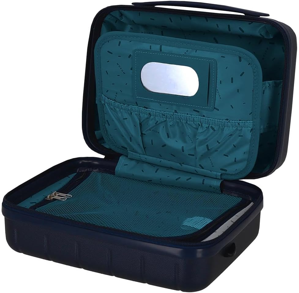 Detalle de Borsa da toilette da cabina MOVOM Wood in ABS con due scomparti e specchio