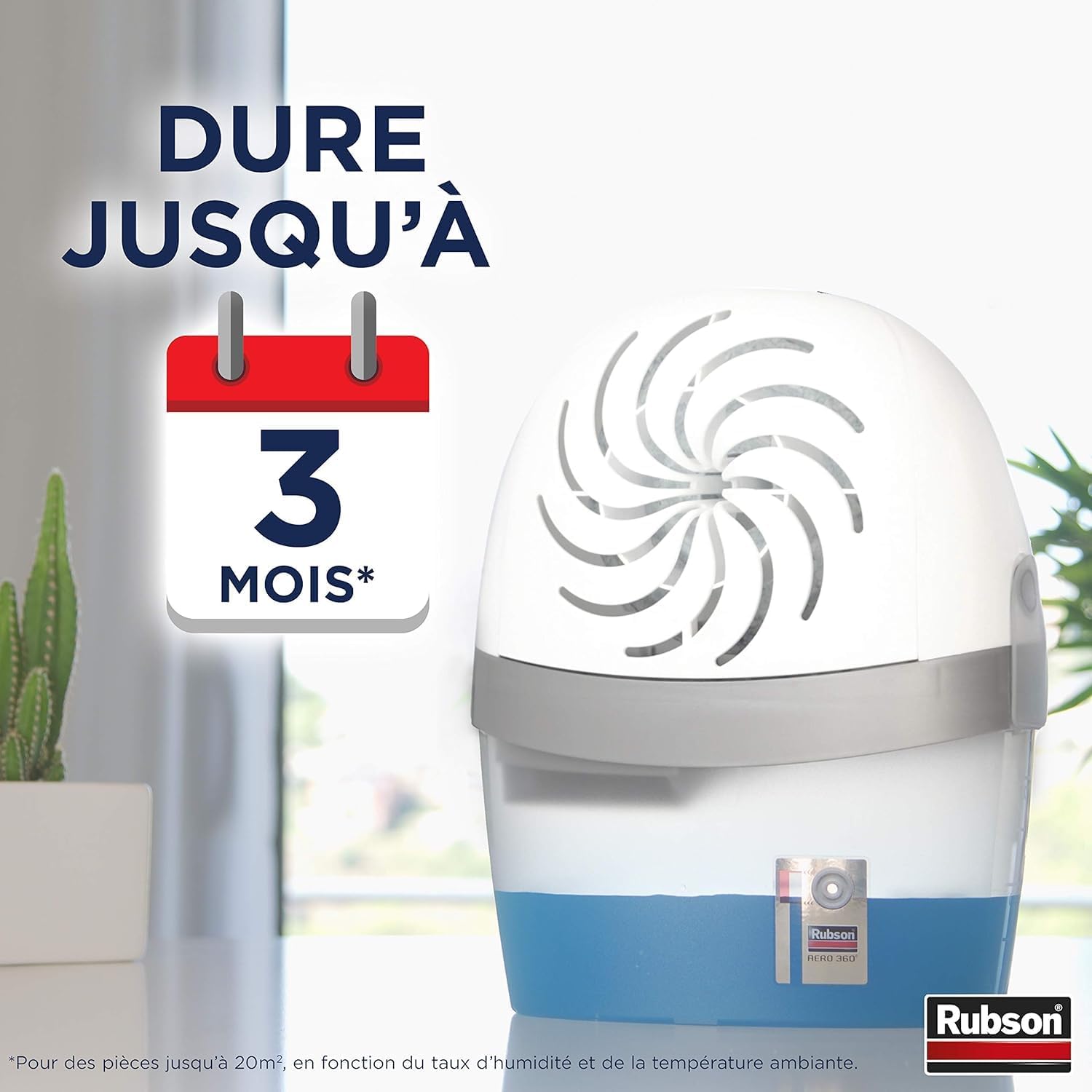 Thumbnail 4 de Rubson Recharges Pure Tab pour absorbeur d'humidité AERO 360° – 4 x 450 g, neutre et anti-odeur