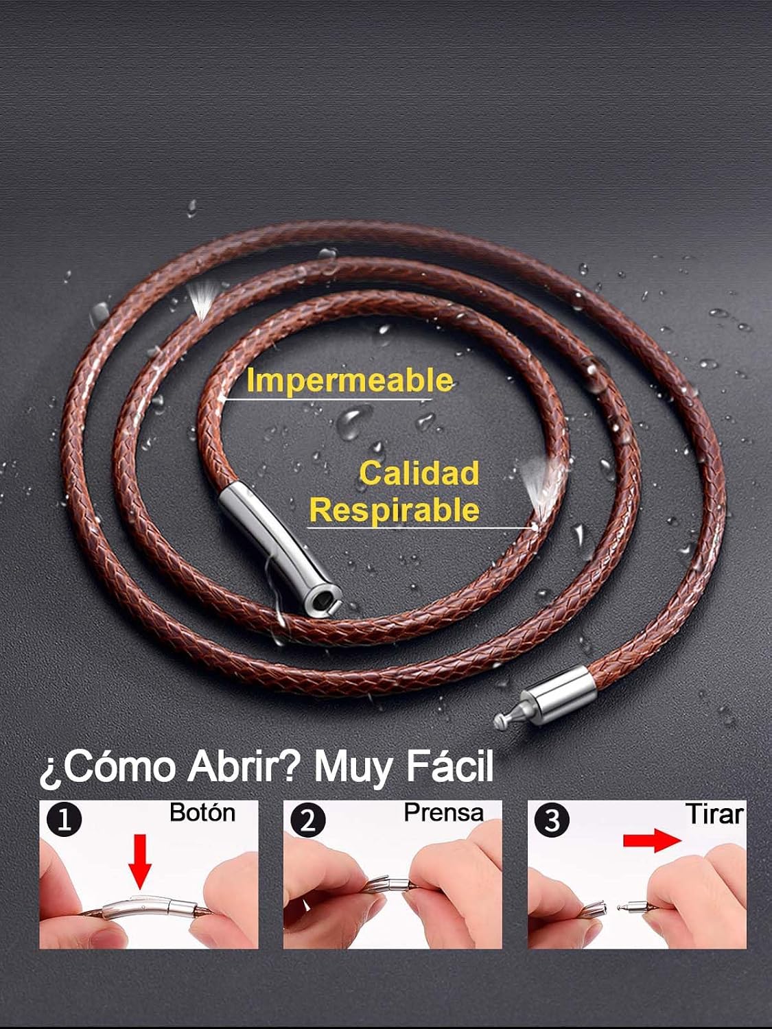 Detalle 2 de ChainsHouse Collar de Cuero 61 cm