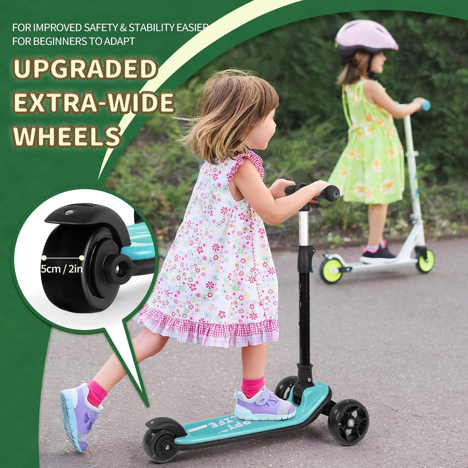 Thumbnail 5 de besrey Kinder-Scooter 4 Stufen 🛴
