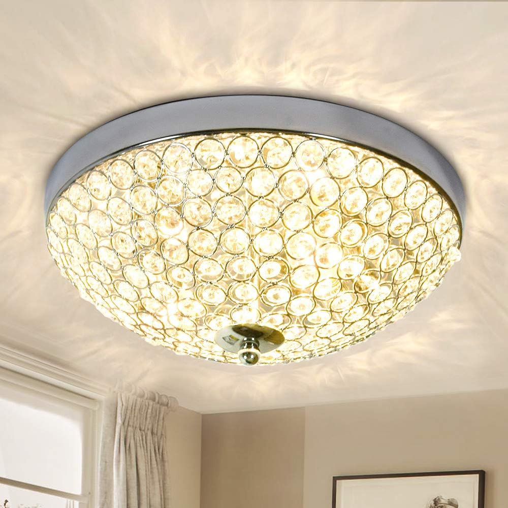 Thumbnail 6 de Depuley 3-Light Semi-Flush Mount Ceiling Light Fixture with Black Fabric Drum Shade