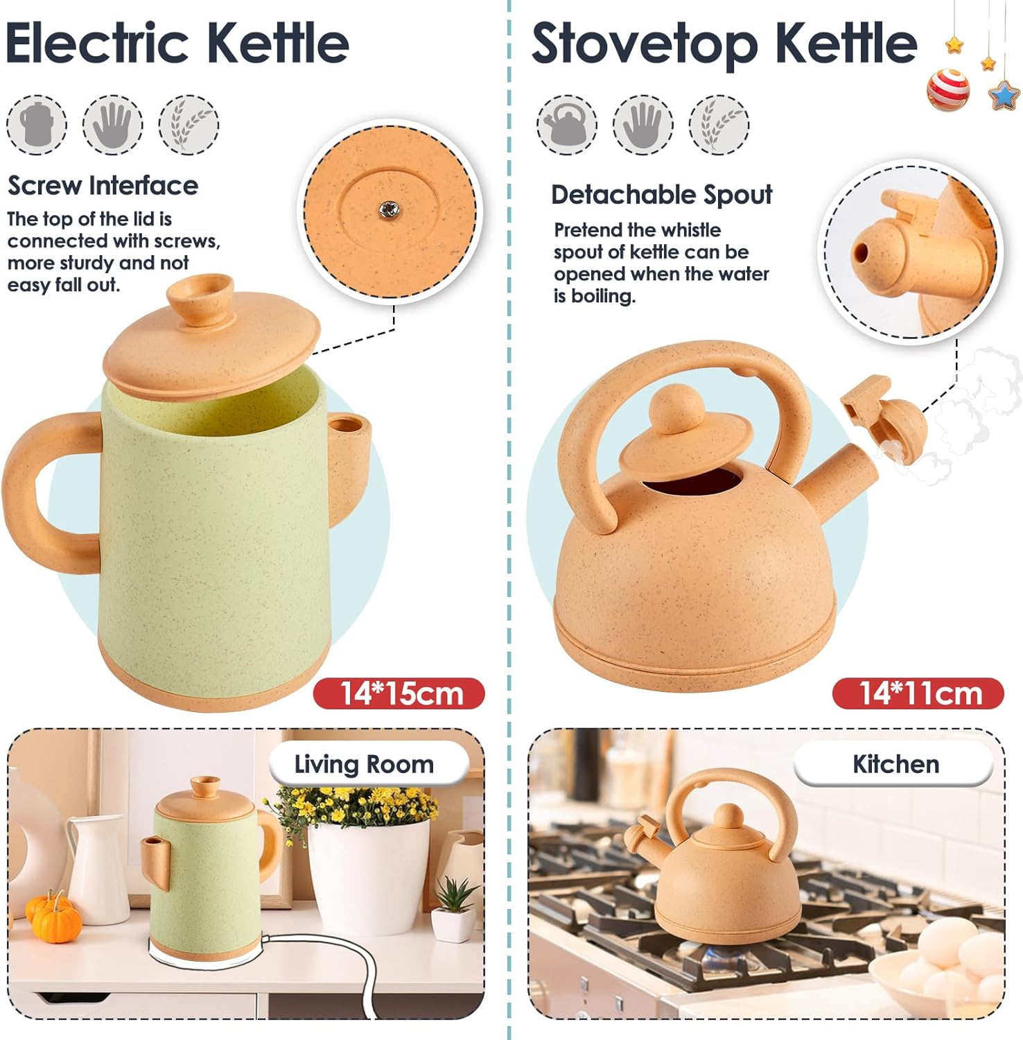 Detalle 2 de BUYGER Pretend Play Kitchen Set for 3 Year Olds