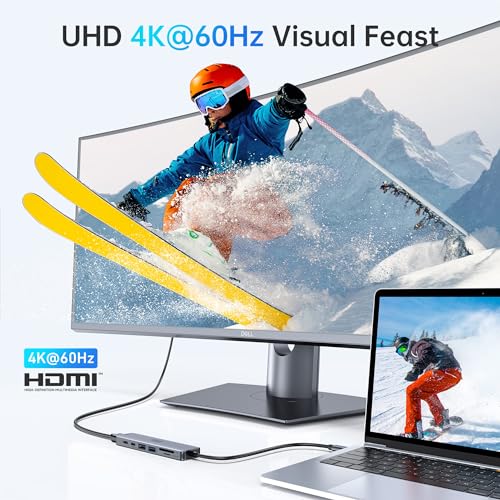Thumbnail 2 de SELORE Adaptateur USB C Hub 7 en 1 pour MacBook Pro/Air — HDMI 4K, USB, SD/TF