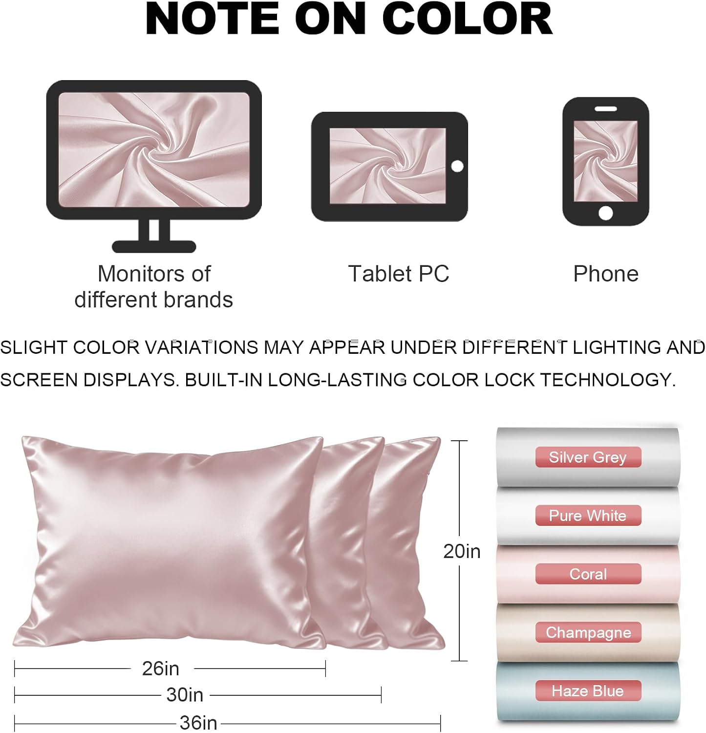 Thumbnail 6 de LYSHIN Silk Pillowcase, 19 Momme