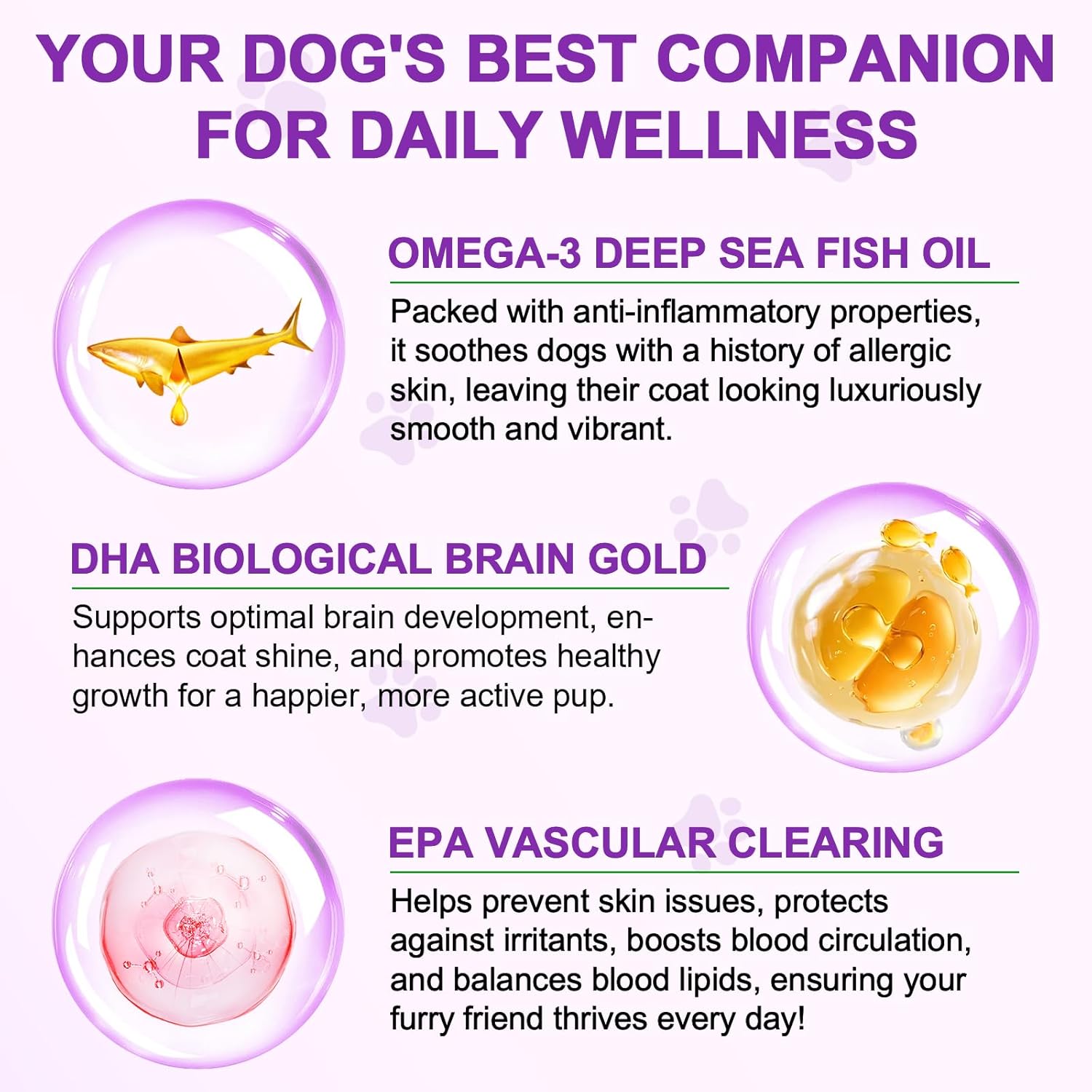 Detalle 2 de Allergie Relief Dog Treats: snack antipruriti per cani con olio di salmone, colostro e probiotici