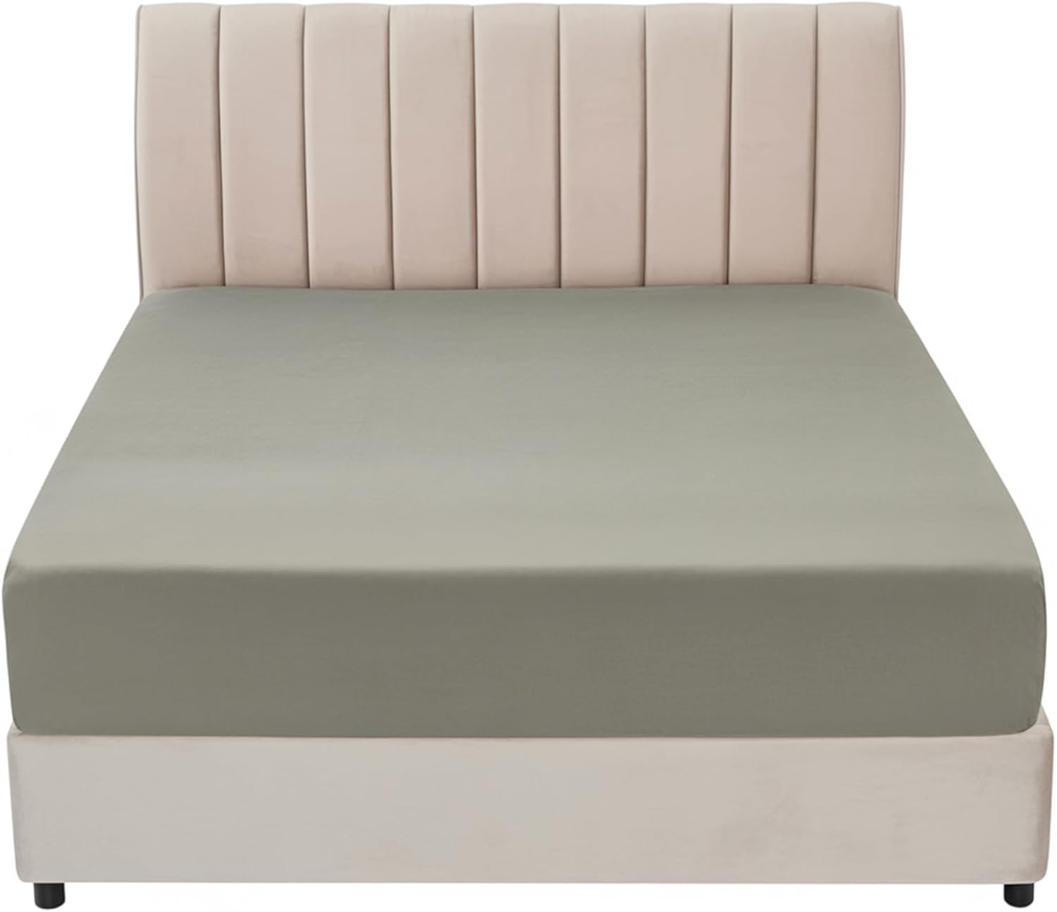 Thumbnail 6 de Aisbo hoeslaken 140 x 200 cm in taupe, geborstelde microvezel en 40 cm hoekhoogte