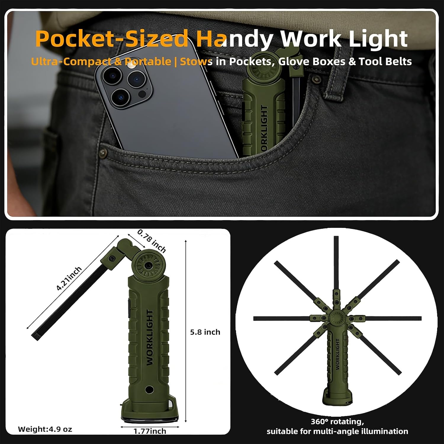 Thumbnail 4 de Rechargeable LED work light 5 modes