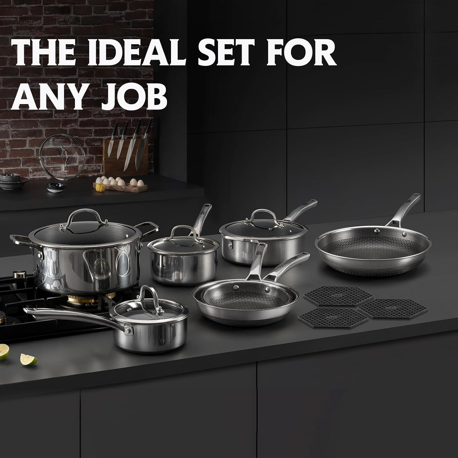 Thumbnail 4 de SNOWCLAD 14Pc Hybrid Stainless Steel Cookware Set