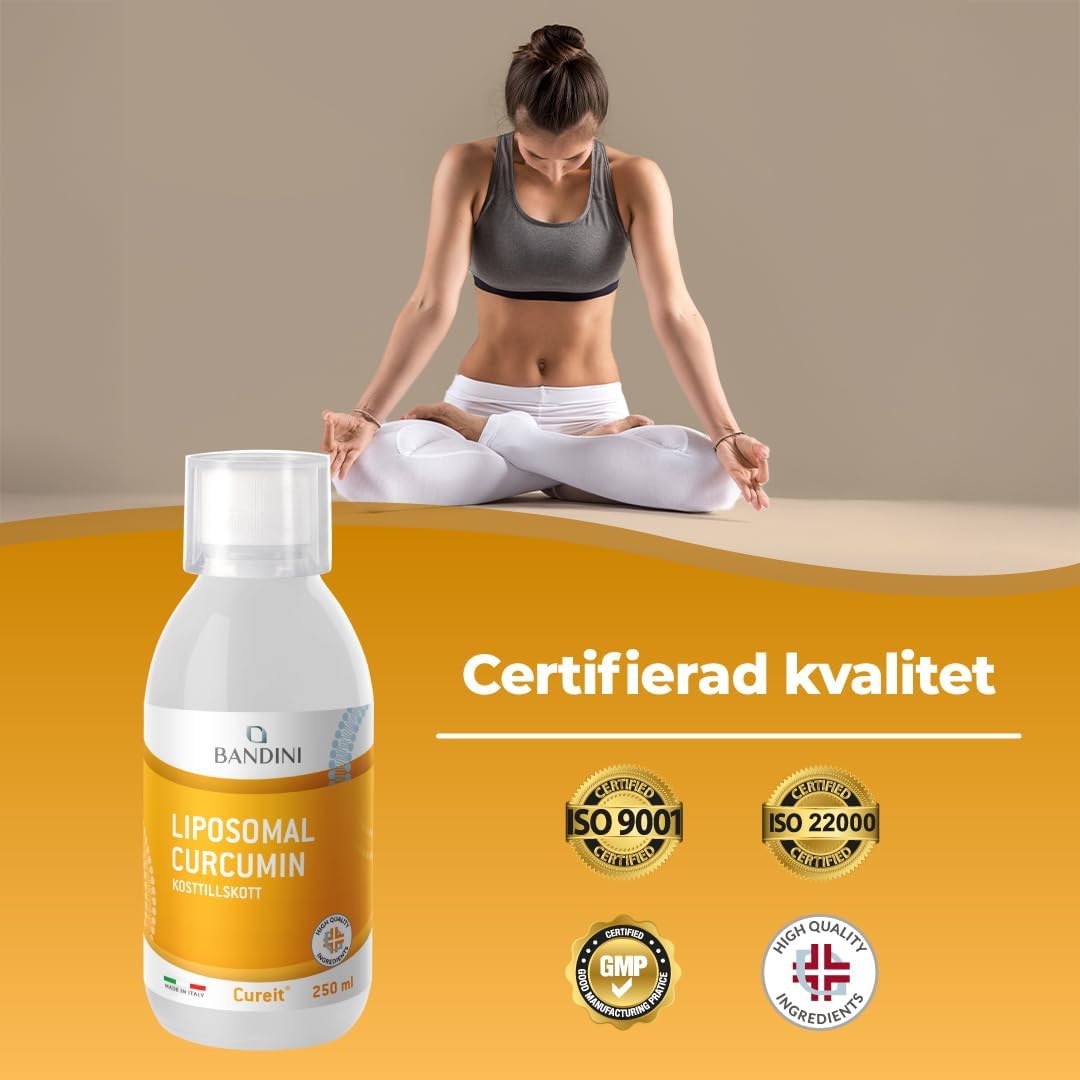 Detalle 2 de BANDINI Cureit liposomalt kurkumin 250 ml – veganskt, 200 mg per dagsdos