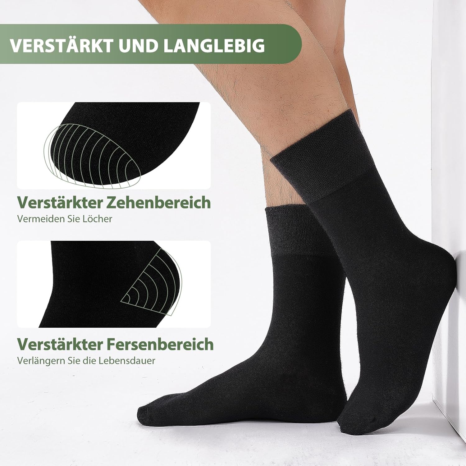 Detalle de Niorasen Bambus-Diabetikersocken 6 Paar
